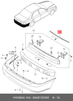 Деталь 866813C000 HYUNDAI KIA