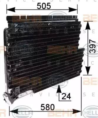 Конденсатор, кондиционер 8FC 351 036-291 HELLA