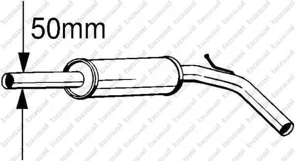 Средний глушитель выхлопных газов 233-391 BOSAL