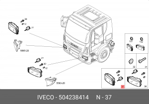 Основная фара 504238414 IVECO