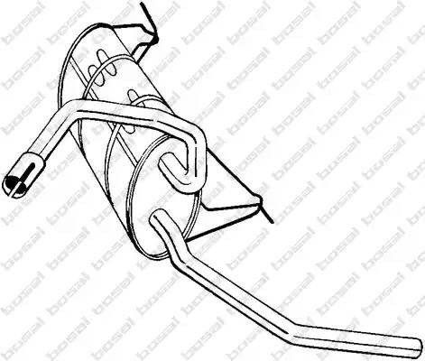 Глушитель выхлопных газов конечный 235177 BOSAL