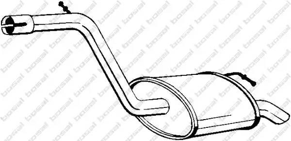 Глушитель выхлопных газов конечный 154-187 BOSAL
