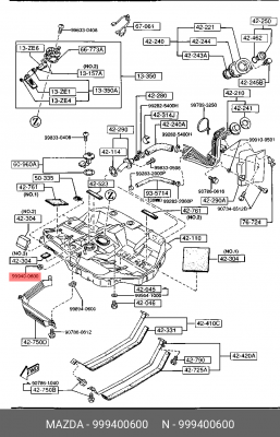 Гайка 999400600 MAZDA