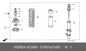 Пружина ходовой части 51401SN7E01 HONDA
