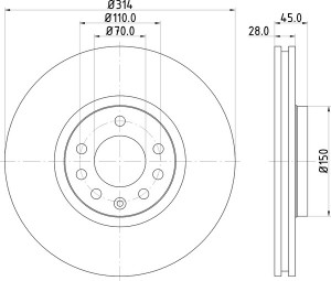 Тормозной диск MDC1674 MINTEX