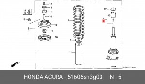 Амортизатор 51606SH3G03 HONDA