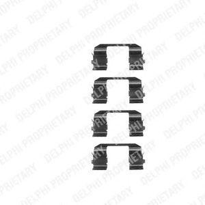 Комплектующие, колодки дискового тормоза LX0214 DELPHI