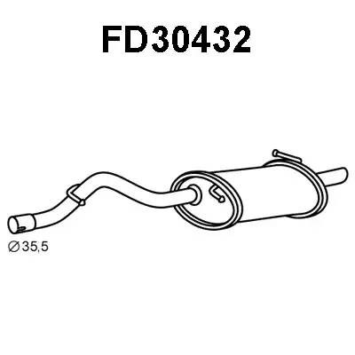 Глушитель выхлопных газов конечный FD30432 VENEPORTE
