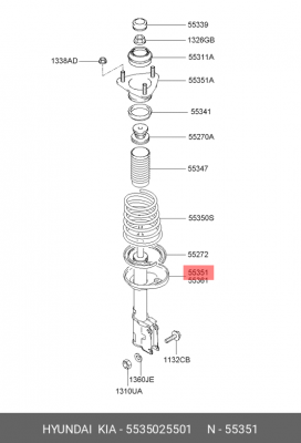 Амортизатор подвески 5535025501 HYUNDAI KIA