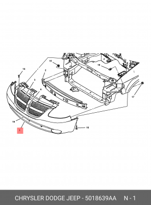 Буфер 5018 639AA CHRYSLER