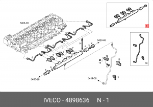 Распределительный трубопровод, топливо 4898636 IVECO