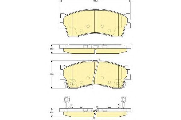 Комплект тормозных колодок, диско 6132859 GIRLING