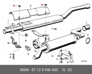Гайка, выпускной коллектор 07 12 9 946 400 BMW