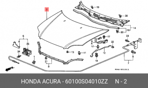 Капот двигателя 60100S04010ZZ HONDA