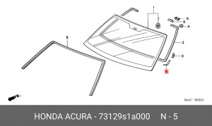 Деталь 73129S1A000 HONDA