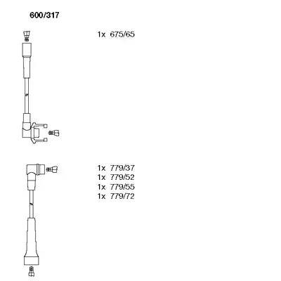 Ккомплект проводов зажигания 600317 BREMI