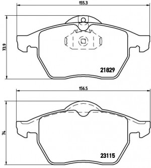 Комплект тормозных колодок, диско P59022 BREMBO