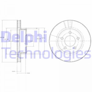 Тормозной диск BG3546 DELPHI