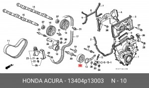 Натяжной ролик, ремень ГРМ 13404P13003 HONDA