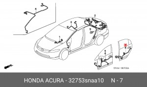 Жгут проводов 32753SNAA10 HONDA