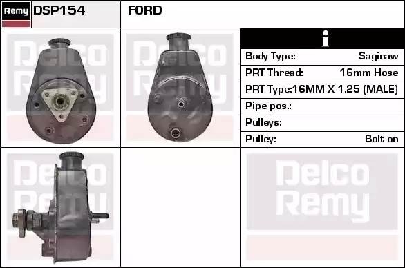Гидравлический насос, рулевое управление DSP154 DELCO REMY