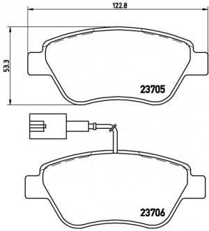 Комплект тормозных колодок, диско P23085 BREMBO
