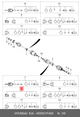 ШРУС 495921F400 HYUNDAI KIA