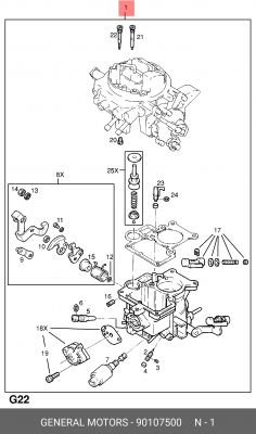 Карбюратор 90107500 GENERAL MOTORS
