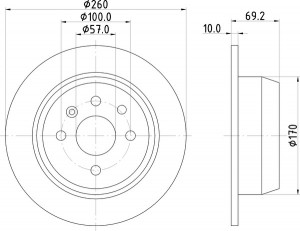 Тормозной диск MDC786 MINTEX