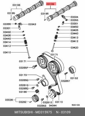 Распредвал MD315975 MITSUBISHI