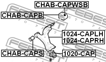 Рычаг подвески 1024-CAPRH FEBEST