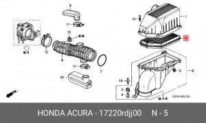 Фильтр воздушный 17220RDJJ00 HONDA