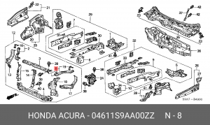 Кронштейн крепления 04611S9AA00ZZ HONDA
