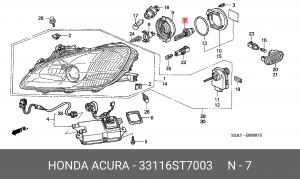 Лампа 33116ST7003 HONDA