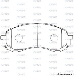 Колодки тормозные дисковые SN914 ADVICS