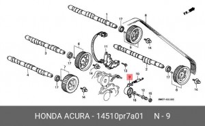 Натяжной ролик, ремень ГРМ 14510PR7A01 HONDA