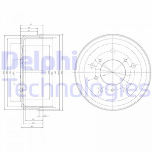 Тормозной барабан BF166 DELPHI