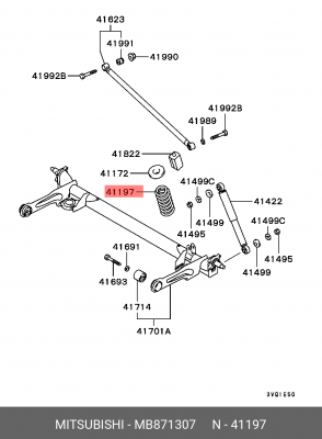 Пружина подвески MB871307 MITSUBISHI
