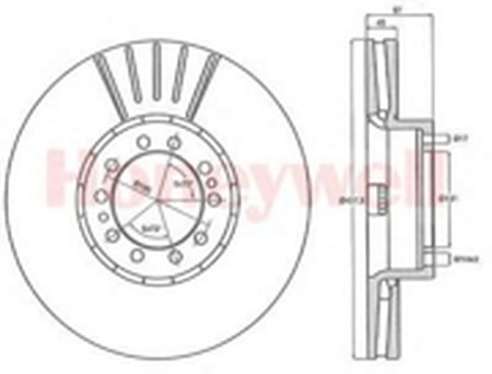 Тормозной диск 567953B BENDIX JURID