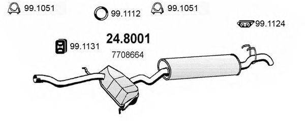 Средний / конечный глушитель ОГ 248001 ASSO
