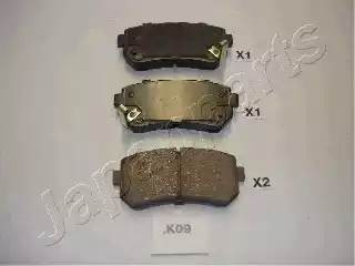 Комплект тормозных колодок, диско PPK09AF JAPAN PARTS GROUP