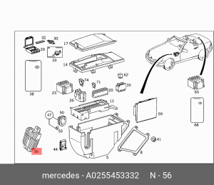 Блок управления двигателем A  0255453332 MERCEDES BENZ