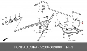 Тяга / стойка, стабилизатор 52304SG9000 HONDA
