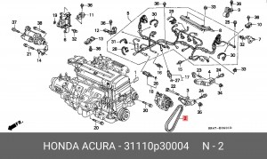 Поликлиновой ремень 31110-P30-004 HONDA