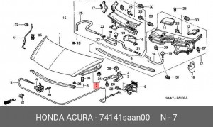 Шумоизоляция капота 74141SAAN00 HONDA
