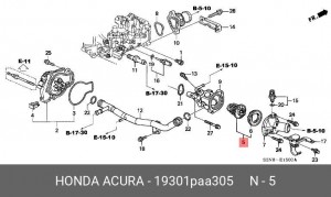 Термостат, охлаждающая жидкость 19301PAA305 HONDA