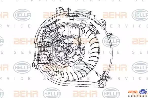 Электродвигатель, вентиляция салона 8EW009159261 HELLA