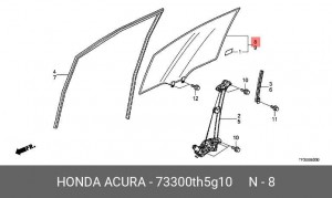 Стекло двери 73300TH5G10 HONDA