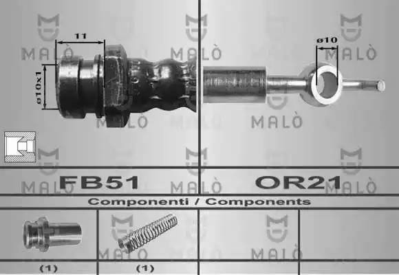 Тормозной шланг 80391 MALO