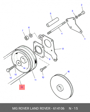 Клиновой ремень 614106 MG ROVER LAND ROVER